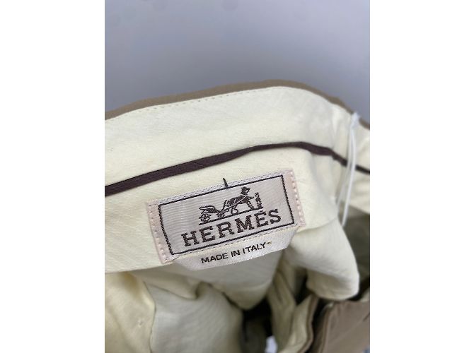 Hermès HERMES Hose T.fr 40 Baumwolle Beige - Ansicht 3