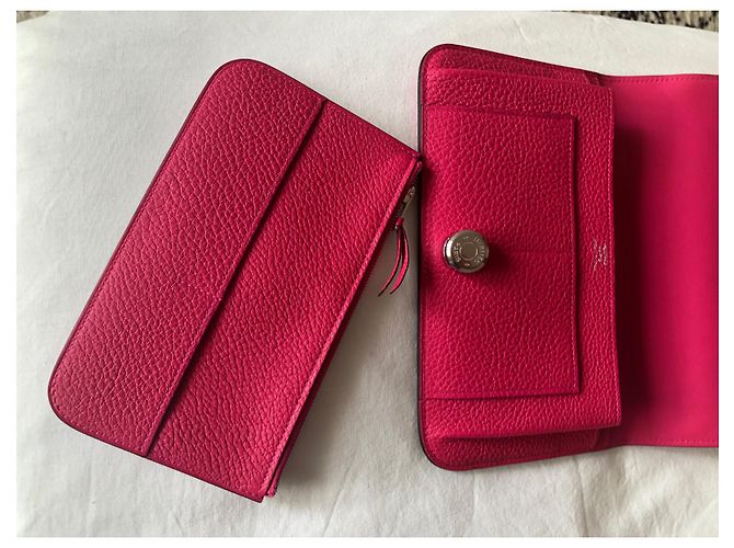 Cartera Hermès Dogon Duo Rosa Togo - vista 4