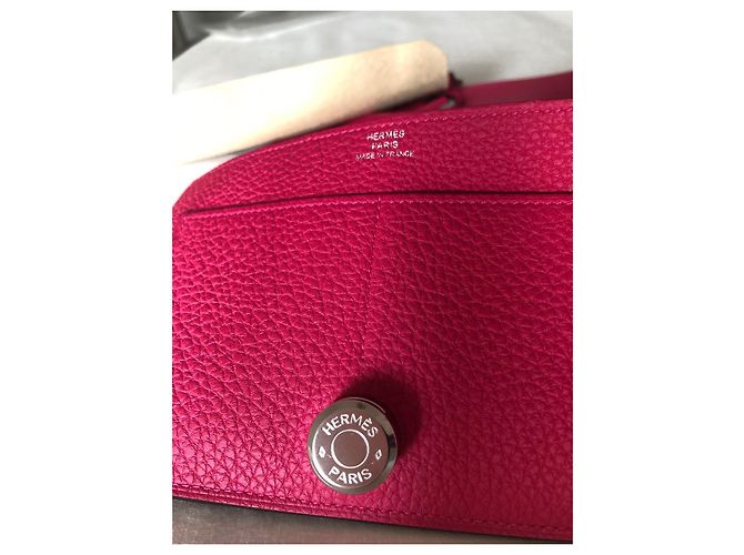 Cartera Hermès Dogon Duo Rosa Togo - vista 6