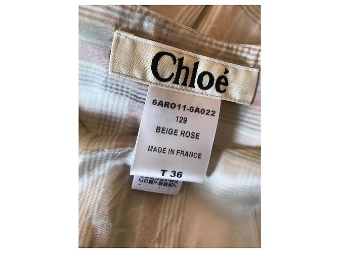 Chloé CHLOE Top T.fr 36 Seda Blanco - vista 4