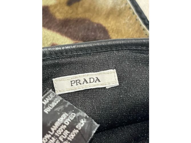 Guanti PRADA T.pollici 7 Pelle Nero - vista 7