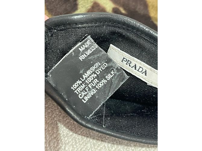 Guanti PRADA T.pollici 7 Pelle Nero - vista 8
