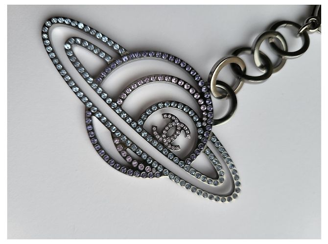 Portachiavi o catena per borsa Chanel Silver hardware - vista 3