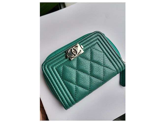 Monedero Chanel Boy Verde - vista 8