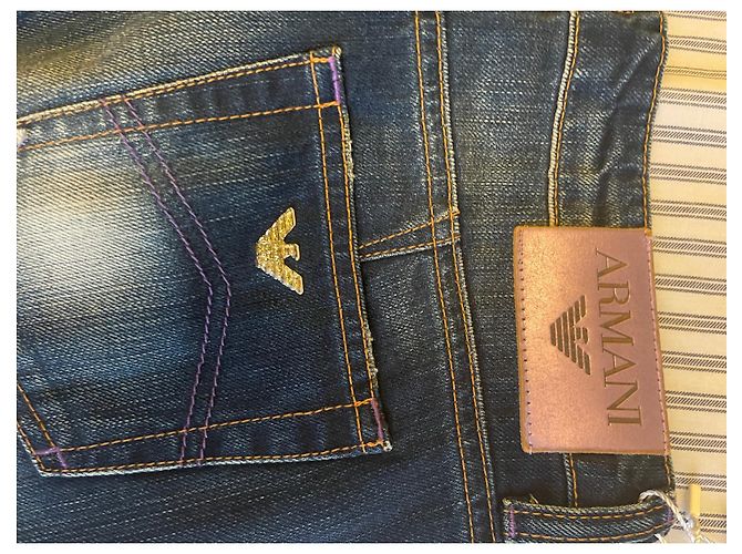 Armani Jeans aus Denim für Mädchen in Navy Blau Größe 15 ans Marineblau - Ansicht 2