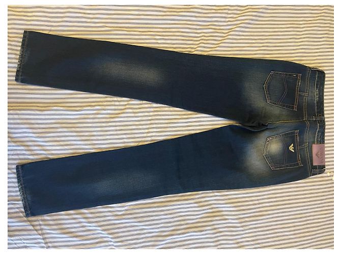 Armani Jeans aus Denim für Mädchen in Navy Blau Größe 15 ans Marineblau - Ansicht 3