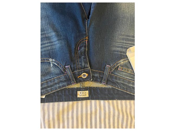 Armani Jeans aus Denim für Mädchen in Navy Blau Größe 15 ans Marineblau - Ansicht 5