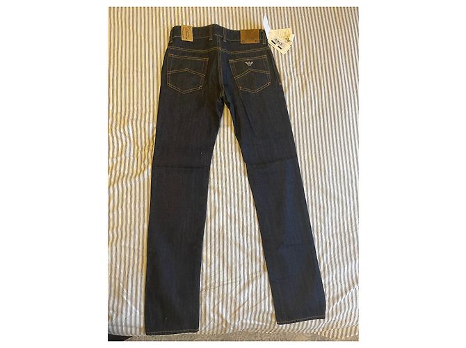 Armani Jean en denim bleu marine garçon 13 ans - vue 3