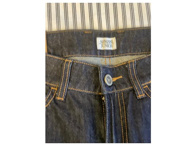 Armani Jean en denim bleu marine garçon 13 ans - vue 4