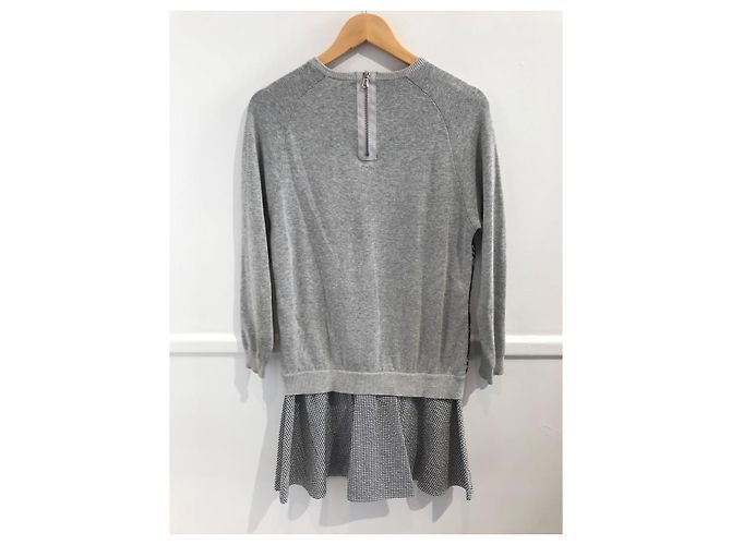 Vestidos CARVEN T.Internacional S Algodón Gris - vista 4