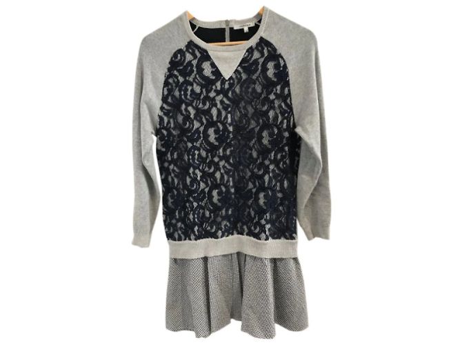 Vestidos CARVEN T.Internacional S Algodón Gris - vista 7