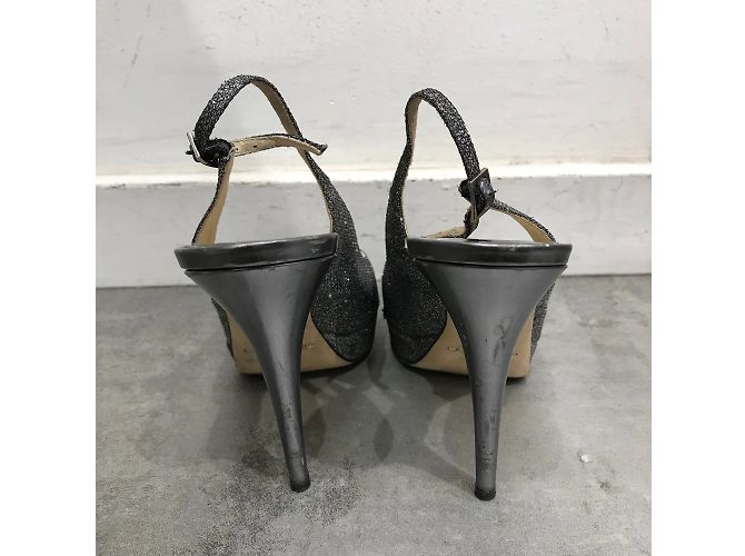 JIMMY CHOO Tacchi T.EU 39 Glitter Grigio - vista 3