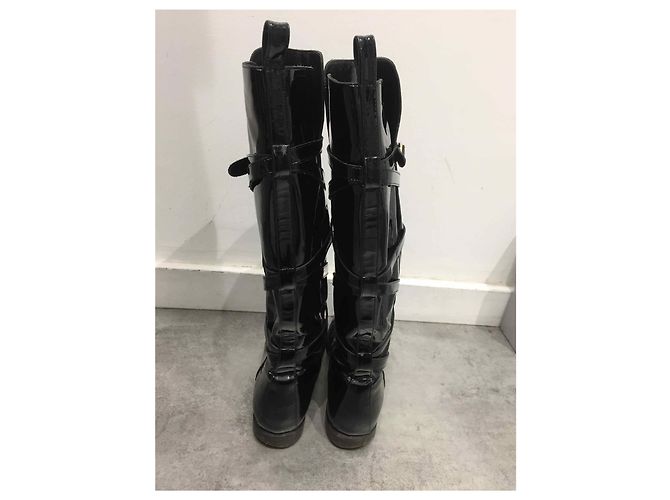 Botas SAINT LAURENT T.EU 36 Cuero charol Negro - vista 4