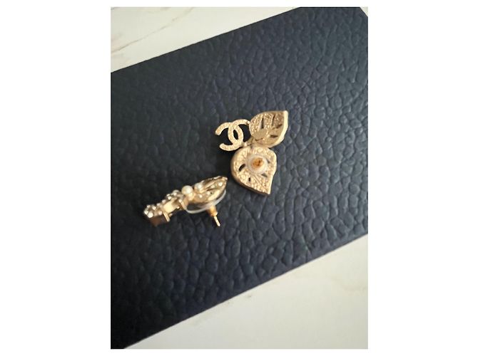 Pendientes Chanel Oro Gold hardware - vista 11