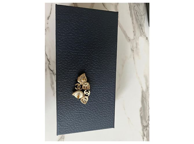 Pendientes Chanel Oro Gold hardware - vista 6