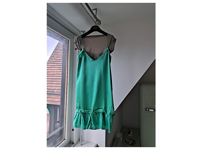 Vestido Maje T de seda verde - vista 6
