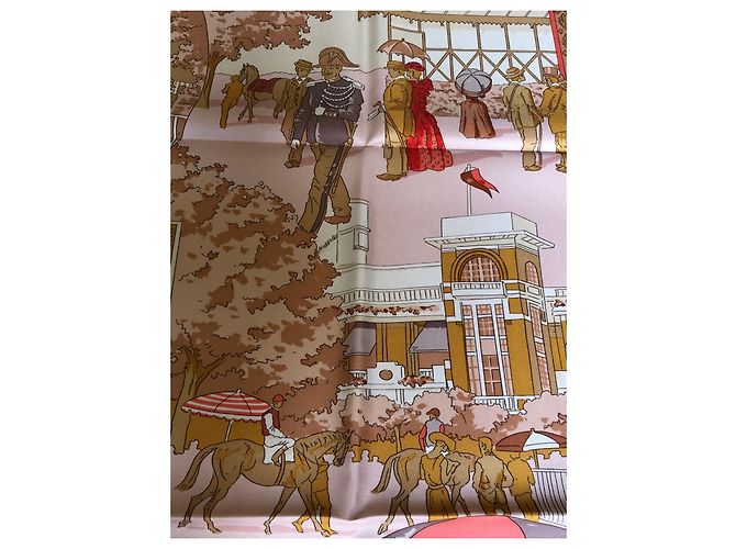 Hermès Um século de corridas em Deauville Rosa Bege - vista 6