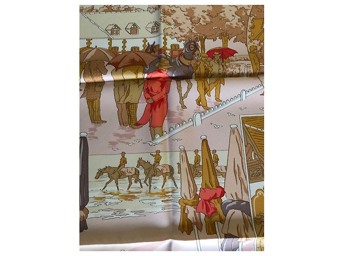 Hermès Um século de corridas em Deauville Rosa Bege - vista 7