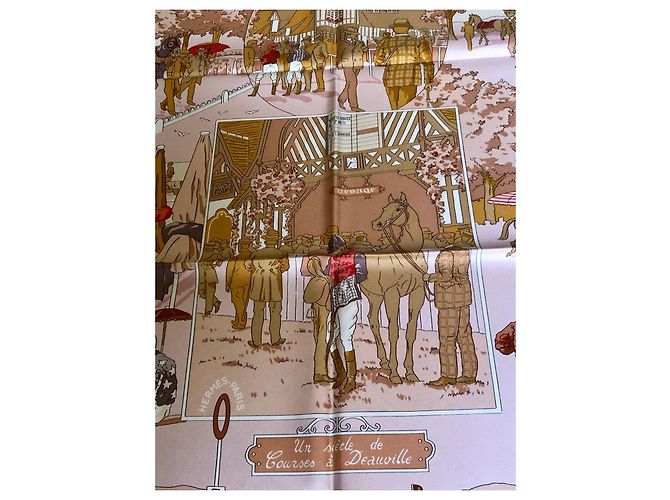 Hermès Um século de corridas em Deauville Rosa Bege - vista 9