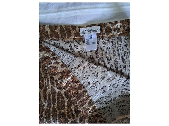 Falda Blumarine Marrón de Lana Castaño - vista 3