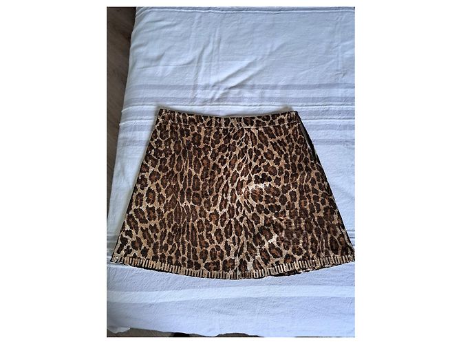 Falda Blumarine Marrón de Lana Castaño - vista 2
