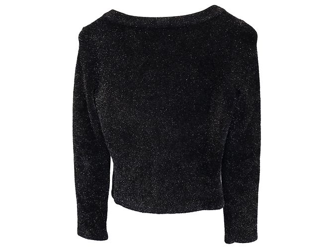 Alaïa Pull Scintillant Alaia en Polyamide Noir - vue 2