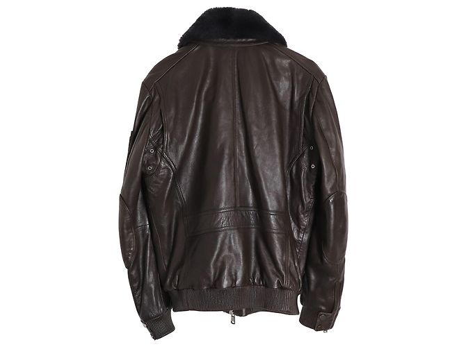 Boss Hugo Boss Limited Edition „Gmiglio“-Jacke aus braunem Leder - Ansicht 2