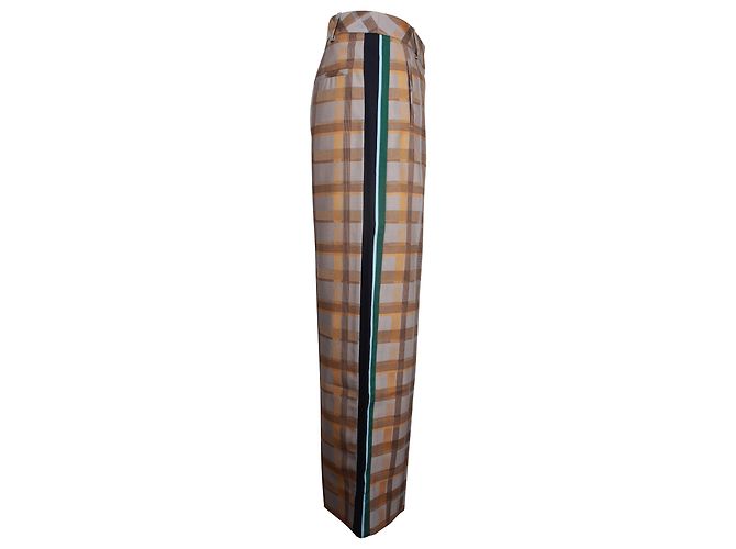 Hermès Hermes Checkered Pants in Multicolor Virgin Wool Python print - view 2