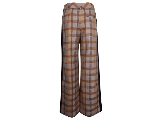 Hermès Hermes Checkered Pants in Multicolor Virgin Wool Python print - view 3