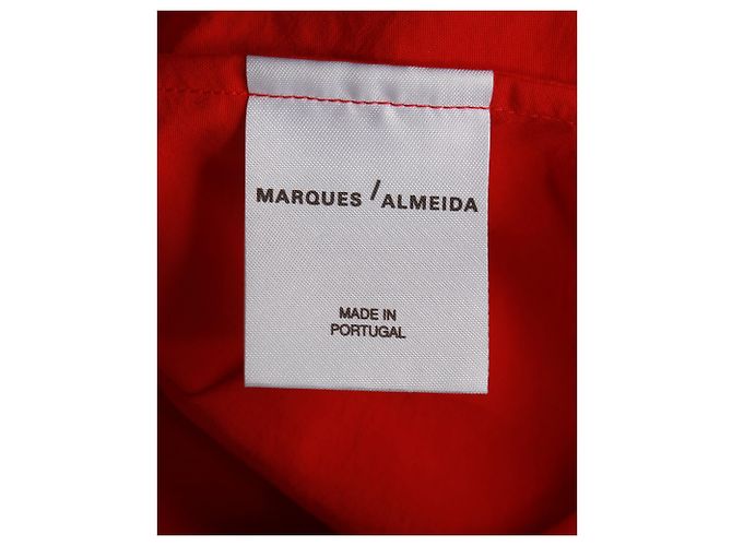 Marques Almeida ärmelloses Oberteil mit Schleifendetail aus roter Baumwolle - Ansicht 4