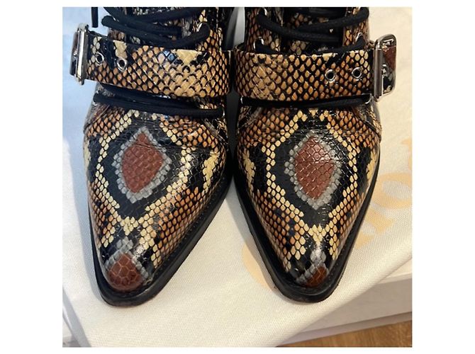 Stivali Chloé Rylee multicolore in pelle di serpente - vista 2
