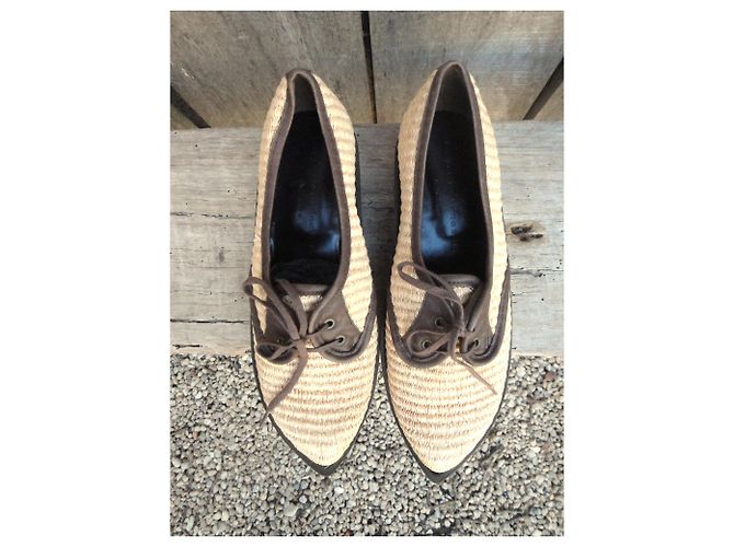 derby Robert Clergerie p 38 Nuova Condizione Beige - vista 4