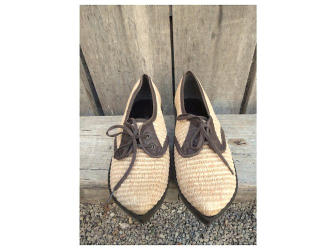 derby Robert Clergerie p 38 Nuova Condizione Beige - vista 7