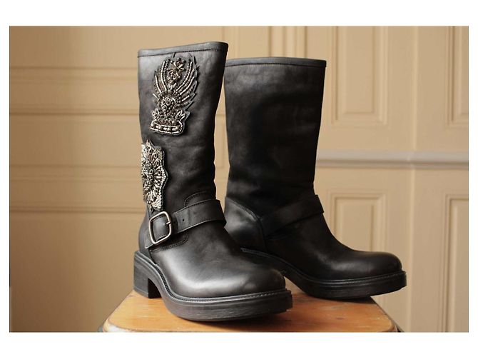 Strategia Mid-Biker-Stiefel Schwarz - Ansicht 2