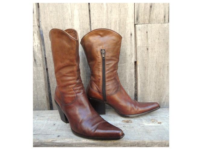 Botines Sartore de piel marrón talla 38,5 fr Castaño - vista 4