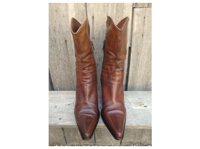 Botines Sartore de piel marrón talla 38,5 fr Castaño - vista 5