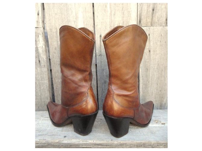 Botines Sartore de piel marrón talla 38,5 fr Castaño - vista 6