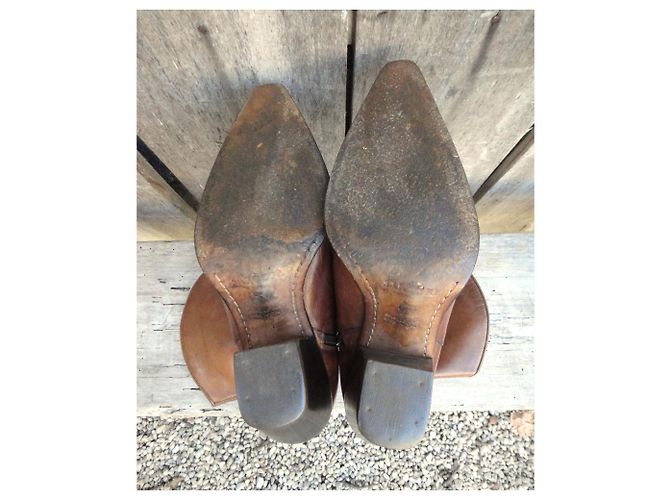 Botines Sartore de piel marrón talla 38,5 fr Castaño - vista 7