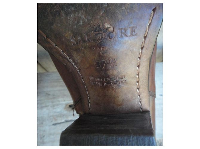 Botines Sartore de piel marrón talla 38,5 fr Castaño - vista 8