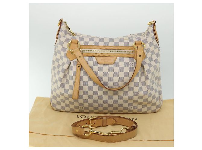 Borsa tote LOUIS VUITTON Damier Azur Evora MM 2via N41360 LV Aut 52062 - vista 12