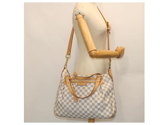 Borsa tote LOUIS VUITTON Damier Azur Evora MM 2via N41360 LV Aut 52062 - vista 23