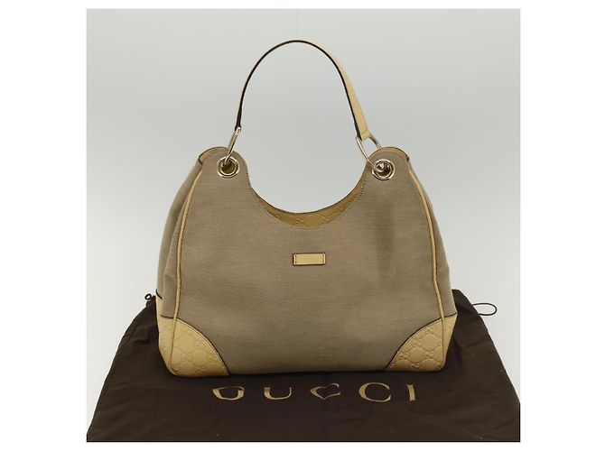 Bolsa de ombro GUCCI GG Canvas Guccissima Preto 257268 Auth ti1188 - vista 12