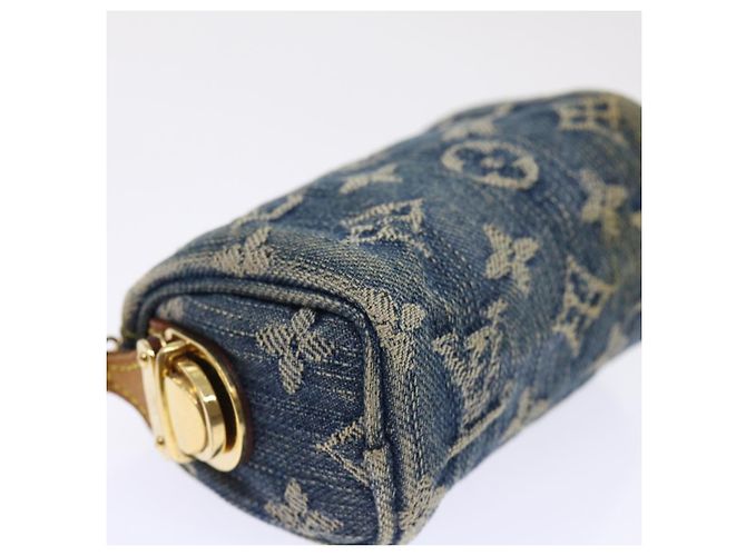 LOUIS VUITTON Pochette Monogram Denim Trousse Speedy PM Bleu M95082 Auth LV 52172 - vue 14