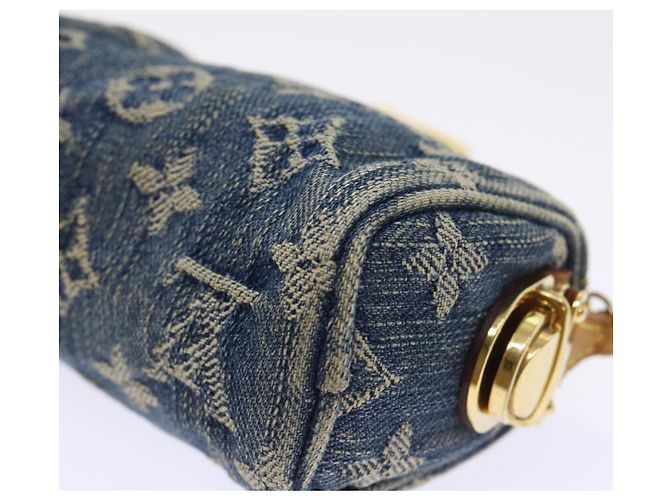 LOUIS VUITTON Pochette Monogram Denim Trousse Speedy PM Bleu M95082 Auth LV 52172 - vue 15