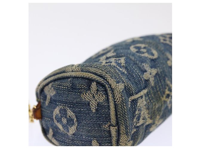 LOUIS VUITTON Pochette Monogram Denim Trousse Speedy PM Bleu M95082 Auth LV 52172 - vue 16