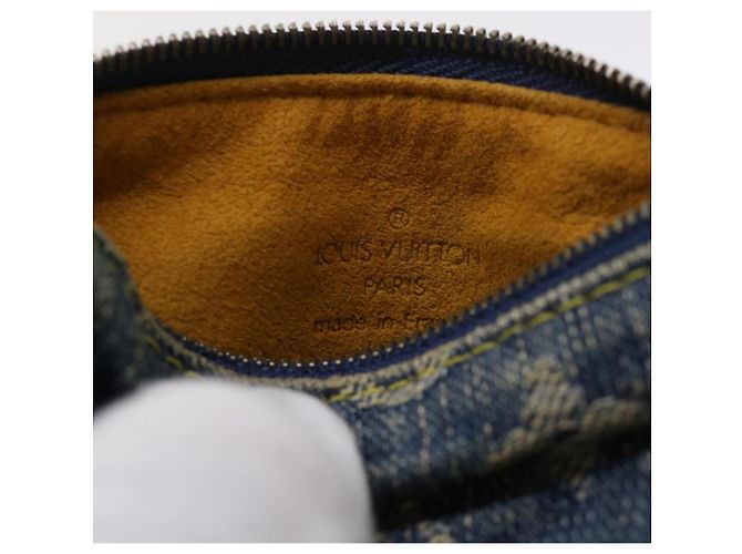 LOUIS VUITTON Pochette Monogram Denim Trousse Speedy PM Bleu M95082 Auth LV 52172 - vue 17