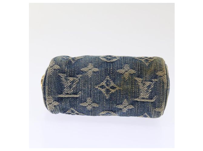 LOUIS VUITTON Pochette Monogram Denim Trousse Speedy PM Bleu M95082 Auth LV 52172 - vue 5