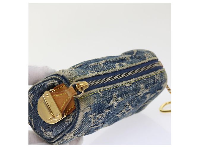 LOUIS VUITTON Pochette Monogram Denim Trousse Speedy PM Bleu M95082 Auth LV 52172 - vue 6
