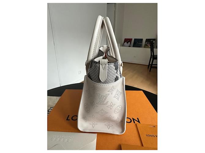 Louis Vuitton On My Side PM Python Tasche Weiß - Ansicht 3