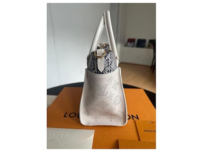 Louis Vuitton On My Side PM Python Tasche Weiß - Ansicht 5